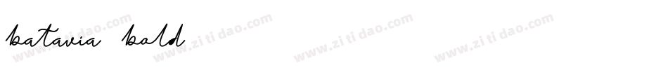 batavia bold字体转换